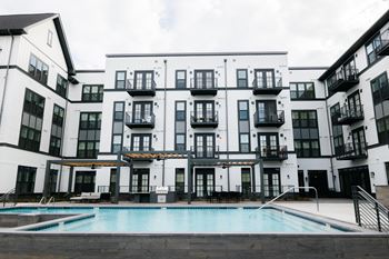 Pool with building exterior